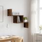 Preview: ARDEBO.de - Wandregal Altholz 48 x 15 x 42 cm Holzwerkstoff