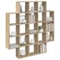 Preview: Wandregal Sonoma-Eiche 100 x 13 x 100 cm Holzwerkstoff