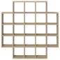 Preview: Wandregal Sonoma-Eiche 100 x 13 x 100 cm Holzwerkstoff