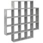 Preview: Wandregal Betongrau 100 x 13 x 100 cm Holzwerkstoff