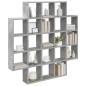 Preview: Wandregal Betongrau 100 x 13 x 100 cm Holzwerkstoff