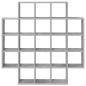 Preview: Wandregal Betongrau 100 x 13 x 100 cm Holzwerkstoff