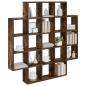Preview: Wandregal Raucheiche 100 x 13 x 100 cm Holzwerkstoff