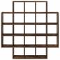 Preview: Wandregal Raucheiche 100 x 13 x 100 cm Holzwerkstoff