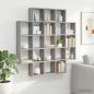 Preview: ARDEBO.de - Wandregal Sonoma-Grau 100 x 13 x 100 cm Holzwerkstoff