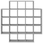 Preview: Wandregal Sonoma-Grau 100 x 13 x 100 cm Holzwerkstoff