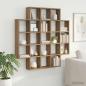 Preview: ARDEBO.de - Wandregal Artisan-Eiche 100 x 13 x 100 cm Holzwerkstoff