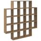 Preview: Wandregal Artisan-Eiche 100 x 13 x 100 cm Holzwerkstoff