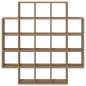 Preview: Wandregal Artisan-Eiche 100 x 13 x 100 cm Holzwerkstoff