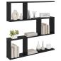 Preview: Wandregal Schwarze Eiche 80 x 12 x 79,5 cm Holzwerkstoff