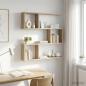 Preview: ARDEBO.de - Wandregal Sonoma-Eiche 80 x 12 x 79,5 cm Holzwerkstoff