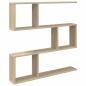 Preview: Wandregal Sonoma-Eiche 80 x 12 x 79,5 cm Holzwerkstoff