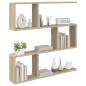 Preview: Wandregal Sonoma-Eiche 80 x 12 x 79,5 cm Holzwerkstoff