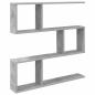 Preview: Wandregal Betongrau 80 x 12 x 79,5 cm Holzwerkstoff