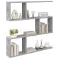 Preview: Wandregal Betongrau 80 x 12 x 79,5 cm Holzwerkstoff