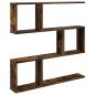 Preview: Wandregal Raucheiche 80 x 12 x 79,5 cm Holzwerkstoff