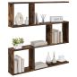 Preview: Wandregal Raucheiche 80 x 12 x 79,5 cm Holzwerkstoff