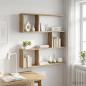 Preview: ARDEBO.de - Wandregal Artisan-Eiche 80 x 12 x 79,5 cm Holzwerkstoff