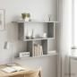 Preview: ARDEBO.de - Wandregal Betongrau 80 x 15 x 50,5 cm Holzwerkstoff