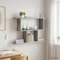 Preview: ARDEBO.de - Wandregal Sonoma-Grau 80 x 15 x 50,5 cm Holzwerkstoff