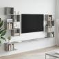 Preview: ARDEBO.de - Wandmontiertes TV-Regal Betongrau 180 x 15 x 94 cm