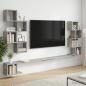 Preview: ARDEBO.de - Wandmontiertes TV-Regal Betongrau 160 x 15 x 94 cm