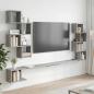 Preview: ARDEBO.de - Wandmontiertes TV-Regal Sonoma-Grau 160 x 15 x 94 cm