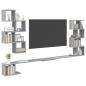 Preview: Wandmontiertes TV-Regal Sonoma-Grau 160 x 15 x 94 cm