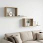 Preview: ARDEBO.de - Schweberegale 2 Stk. Sonoma-Eiche 80 x 15 x 30 cm Holzwerkstoff