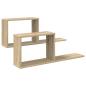 Preview: Schweberegale 2 Stk. Sonoma-Eiche 80 x 15 x 30 cm Holzwerkstoff