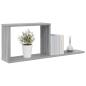 Preview: Schweberegale 2 stk. Sonoma-Grau 80 x 15 x 30 cm Holzwerkstoff