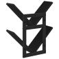 Preview: Wandregal 2 Stk. Schwarze Eiche 43 x 15 x 47 cm Holzwerkstoff