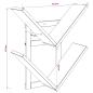 Preview: Wandregal 2 Stk. Schwarze Eiche 43 x 15 x 47 cm Holzwerkstoff