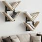 Preview: ARDEBO.de - Wandregal 2 Stk. Sonoma-Eiche 43 x 15 x 47 cm Holzwerkstoff