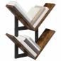 Preview: Wandregal 2 stk. Raucheiche 43 x 15 x 47 cm