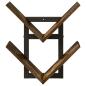 Preview: Wandregal 2 stk. Raucheiche 43 x 15 x 47 cm