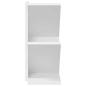 Preview: Baumb?cherregal 3-st?ckig 30 x 18 x 40 cm Holzwerkstoff Wei?