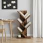 Preview: ARDEBO.de - Baumbücherregal 4-stöckig 30 x 18 x 60 cm Holzwerkstoff Altholz
