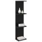 Preview: Wandregal 2 Stk. Schwarze Eiche 25 x 15 x 100 cm Holzwerkstoff
