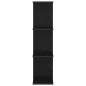 Preview: Wandregal 2 Stk. Schwarze Eiche 25 x 15 x 100 cm Holzwerkstoff