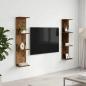 Preview: ARDEBO.de - Wandregal 2 stk. Altholz 25 x 15 x 100 cm Holzwerkstoff
