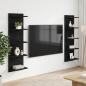 Preview: ARDEBO.de - Wandregal 2 Stk. Schwarze Eiche 30 x 15 x 100 cm Holzwerkstoff
