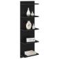 Preview: Wandregal 2 Stk. Schwarze Eiche 30 x 15 x 100 cm Holzwerkstoff