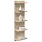 Preview: Wandregal Sonoma-Eiche 30 x 15 x 100 cm Holzwerkstoff