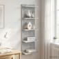 Preview: ARDEBO.de - Wandregal Betongrau 30 x 15 x 100 cm Holzwerkstoff