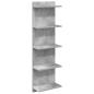 Preview: Wandregal Betongrau 30 x 15 x 100 cm Holzwerkstoff