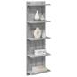 Preview: Wandregal 2 stk. Sonoma-Grau 30 x 15 x 100 cm Holzwerkstoff