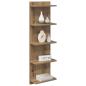 Preview: Wandregal 2 stk. Artisan-Eiche 30 x 15 x 100 cm Holzwerkstoff