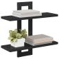 Preview: Schweberegale Schwarze Eiche 40 x 15 x 40 cm Holzwerkstoff