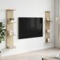 Preview: ARDEBO.de - Wandregal 2 Stk. Sonoma-Eiche 22 x 15 x 100 cm Holzwerkstoff